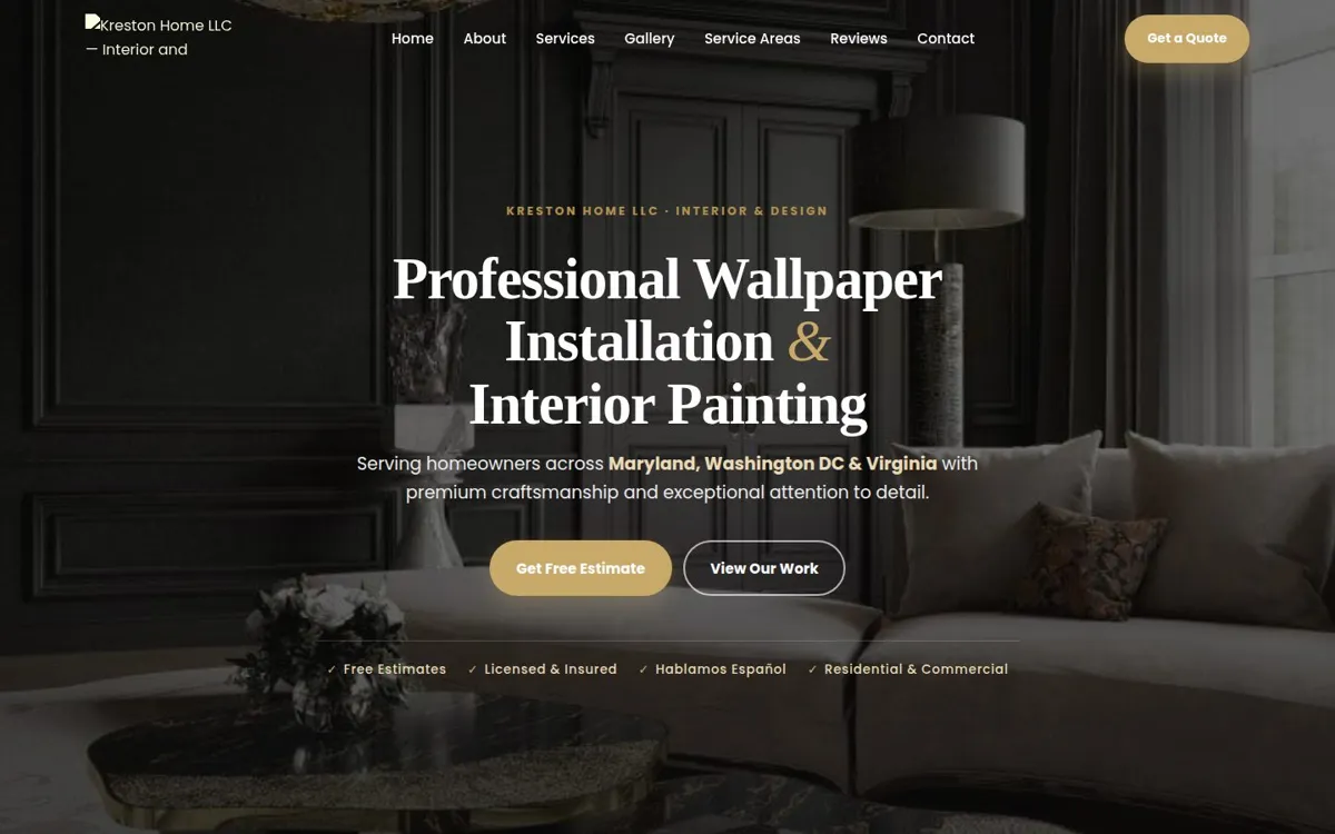 Kreston Home LLC website preview