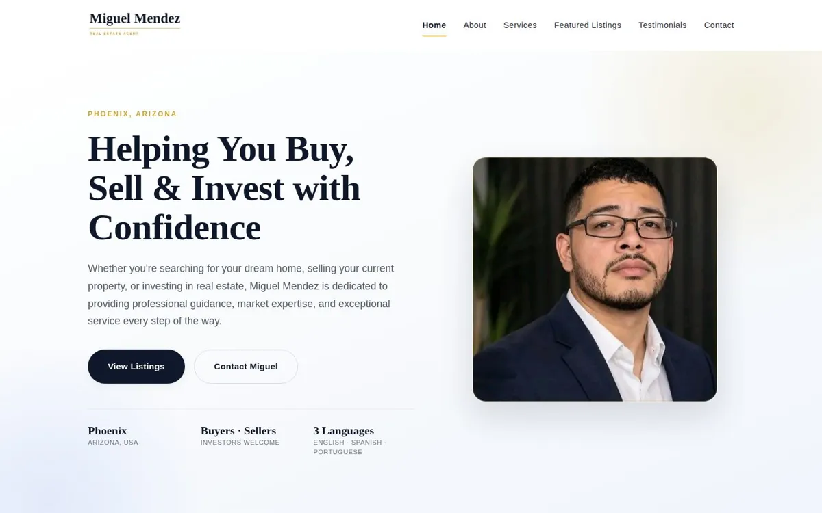 Miguel Mendez website preview